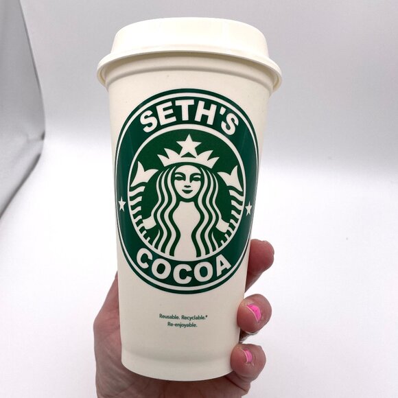 Personalized Starbucks Cocoa Cup-Seth-Personalized Seth Cup-New - Picture 1 of 8